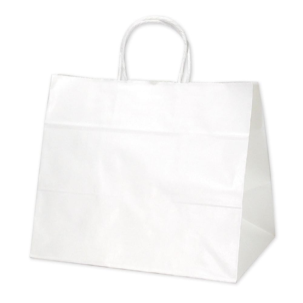 ササガワ 手提げ袋 白無地 幅320xマチ200x高さ275mm 50枚入 50-5000 5,629円