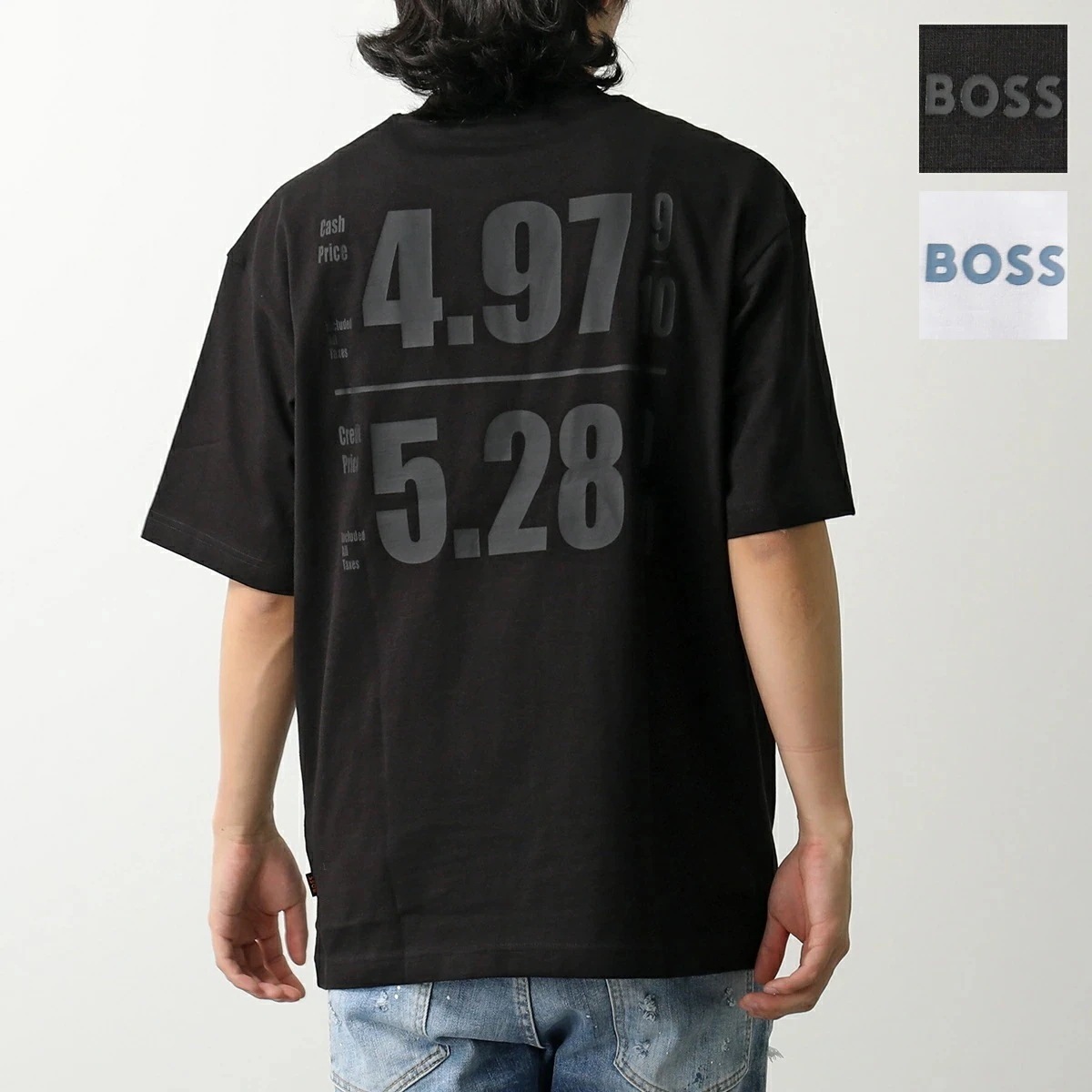 HUGO BOSS ヒューゴボス Tシャツ 50540520 メンズ 半袖 カットソー コットン クルーネック ロゴ オーバーサイズ カラー2色 8,534円
