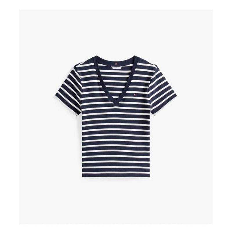 Tommy Hilfiger TOMMY HILFIGER 슬림 브이넥 티셔츠 (T22G1TTO051WT102C) T22G1TTO051WT102C 186721 1787269 T22G1T
