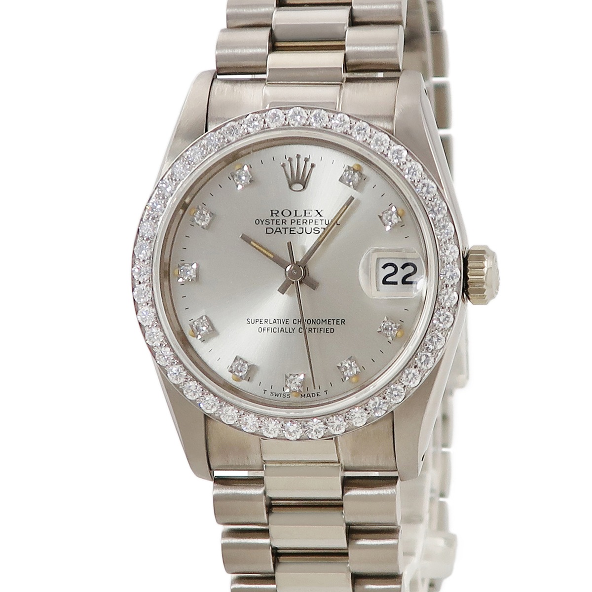 デイトジャスト 68289G 自動巻き メンズ レディース OH済 83番代 K18WG無垢 純正ダイヤ 3年保証