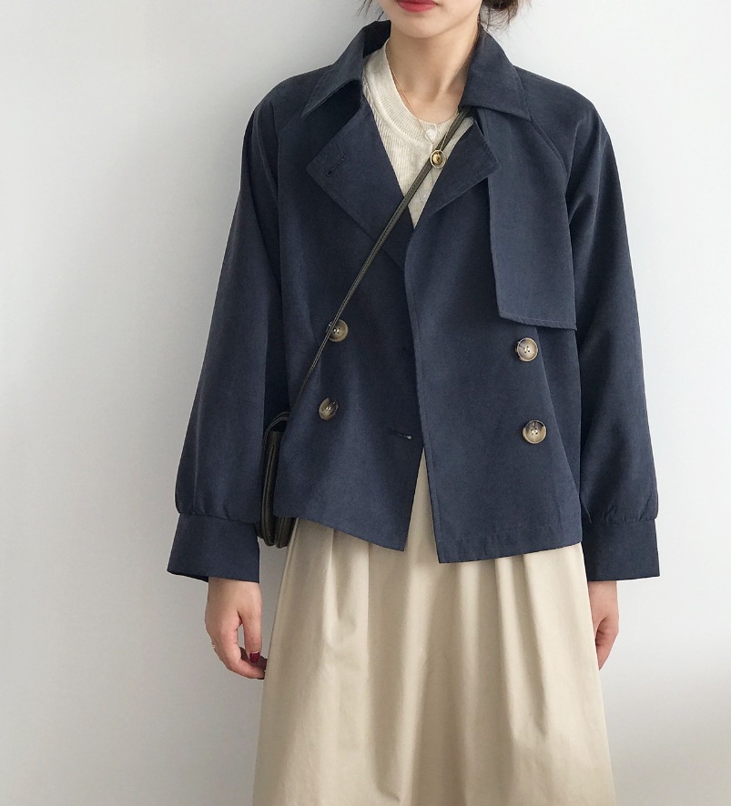 アウター デート モテアイテム トレンチコート ショート丈 長袖 可愛い きれいめ 上品 おしゃれ かっこいい 可愛い ラブリー キュート ガーリー クール モード系 セクシー エレガント