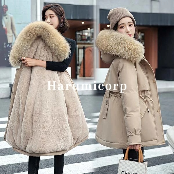 【即納353】7色 中綿コート レディース 裏起毛 冬服 パーカー コート ロングコート トレンチコート 中綿ジャケット フード付き アウター 厚手 軽い ジャンパー トップス チュニック 防寒 暖か