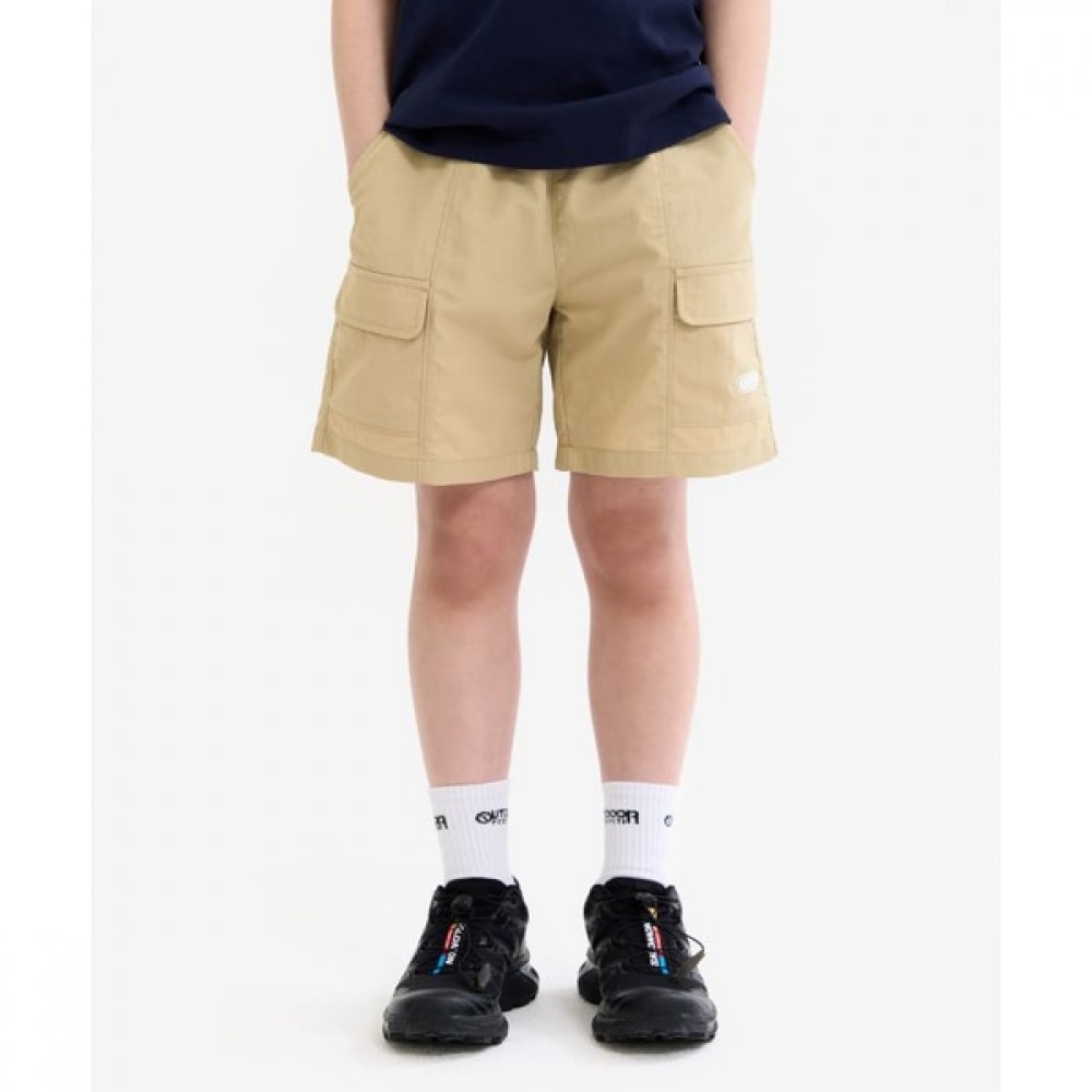 [アウトドア用品キッズ] ウーブンポケットショーツ (ベージュ) OD252BHP04_BEI