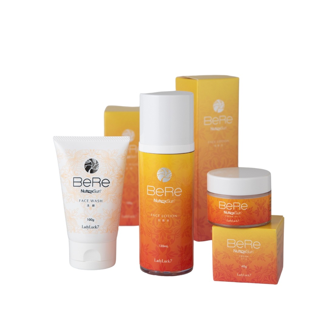 NutroxSun ( ニュートロックスサン ) 日傘コスメ「BeRe」3品セット より美しい美肌へ 高保湿化粧水 飲む日焼け止め