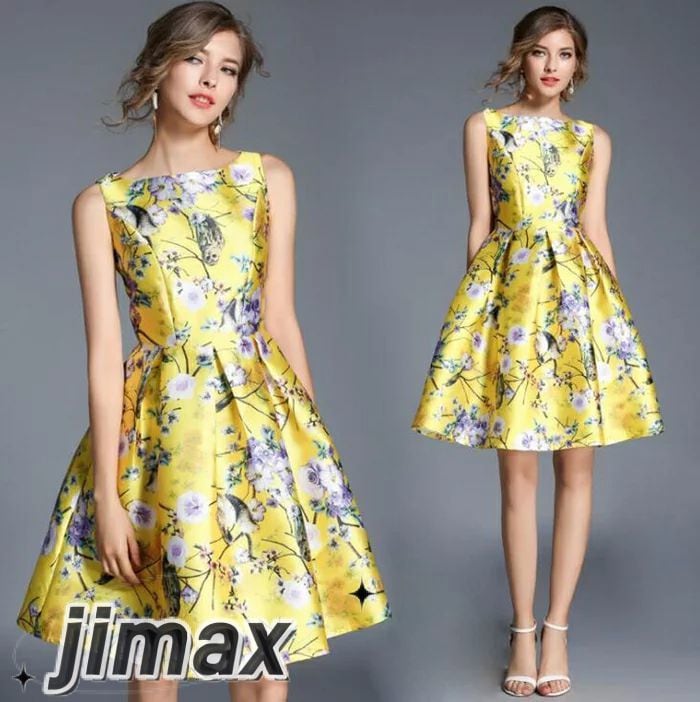 パーティードレス 結婚式 ワンピース 花柄　フォーマルドレス お呼ばれ ドレス フォーマル 服 服装 ミセス ブライズメイド 大人 上品 20代30代40代 大きいサイズ 春 夏 秋 冬 パーティドレ