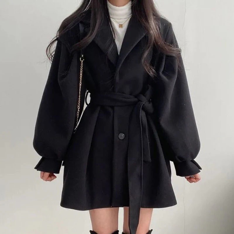 大人っぽチェスターコート 人気アウター 薄 新作ツイードジャケット レディース秋冬服 中小ツイードコート