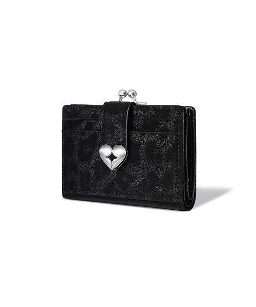 【FENNEC】 HEARTY FRAME BRIDGE WALLET - LEOPARD BLACK 財布 正規品