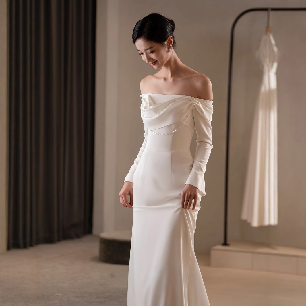 11月新品追加 ウェディングドレス白 パーティードレス 前撮り 結婚式二次会