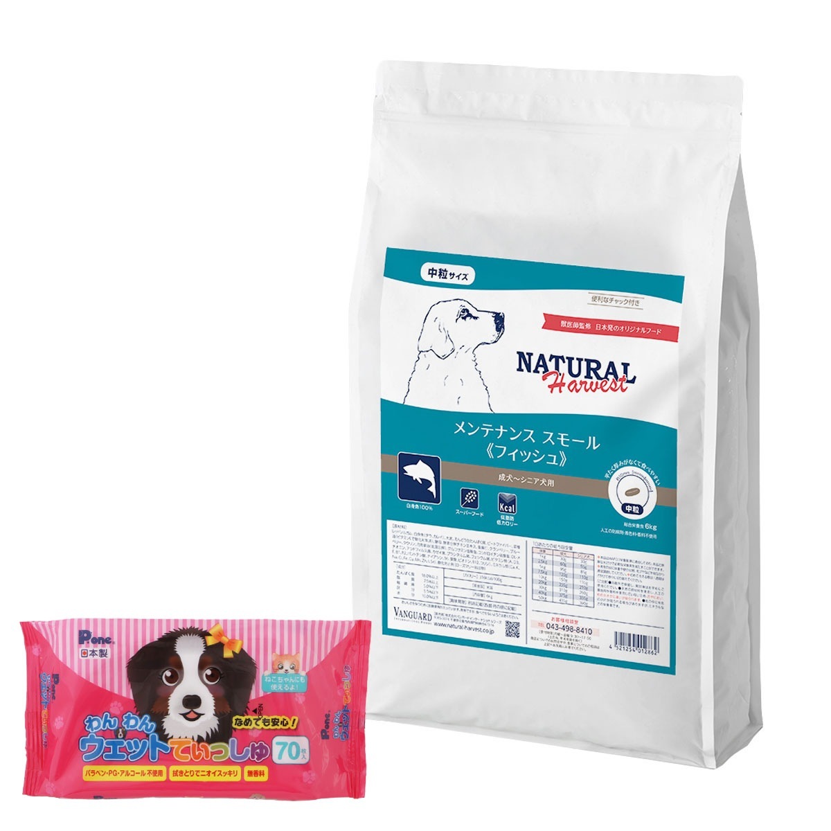 メンテナンススモール フィッシュ 6kg【わんわんウエットてぃっしゅ1個付き】 11,070円
