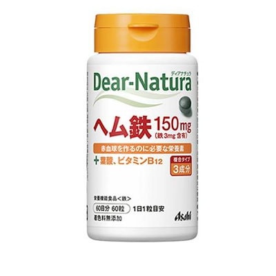 他サイト： ディアナチュラ ヘム鉄(+葉酸ビタミンB12) 60日分 60粒の商品画像