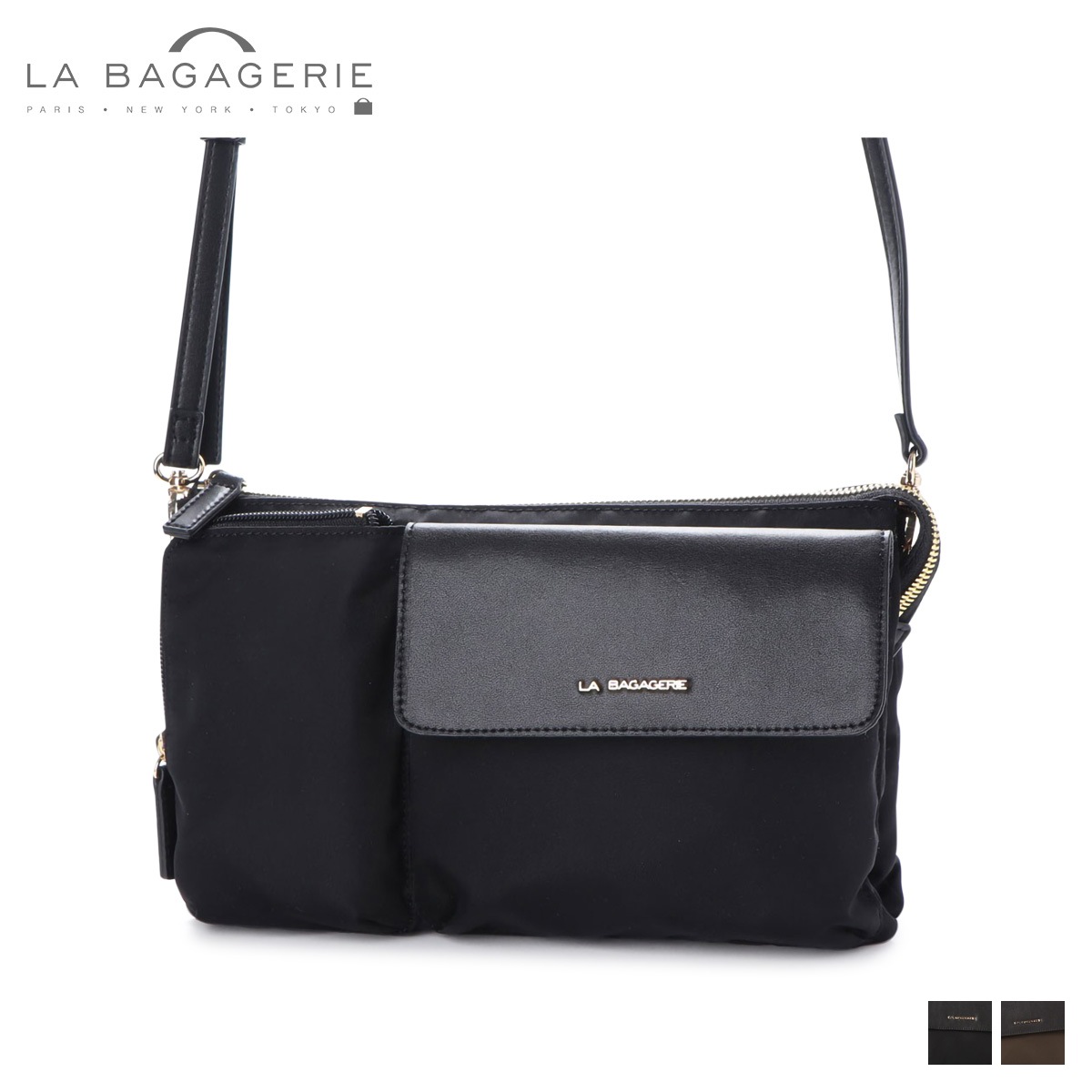 バッグ ショルダーバッグ レディース POCHETTE ブラック ブラウン B92-12-02