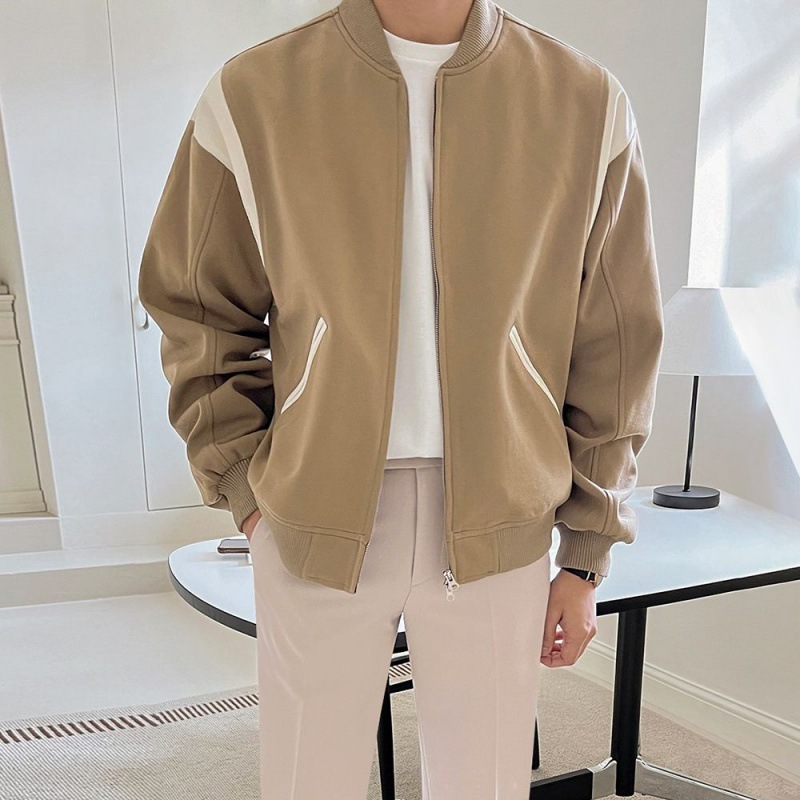 秋アウター野球服の男性春秋の新型ベースボールジャージ韓国版秋トレンチコート復古ジャケットトップス