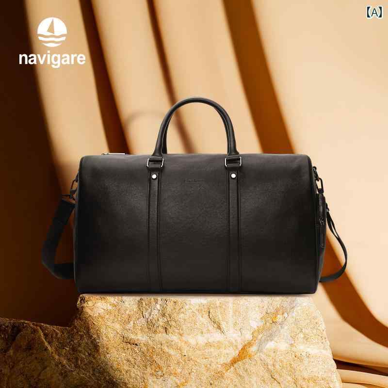 バッグ ハンドバッグ トラベル Navigare イタリア製 小型 帆船 革 トラベル バッグ ハンドバッグ大容量 ビジネス