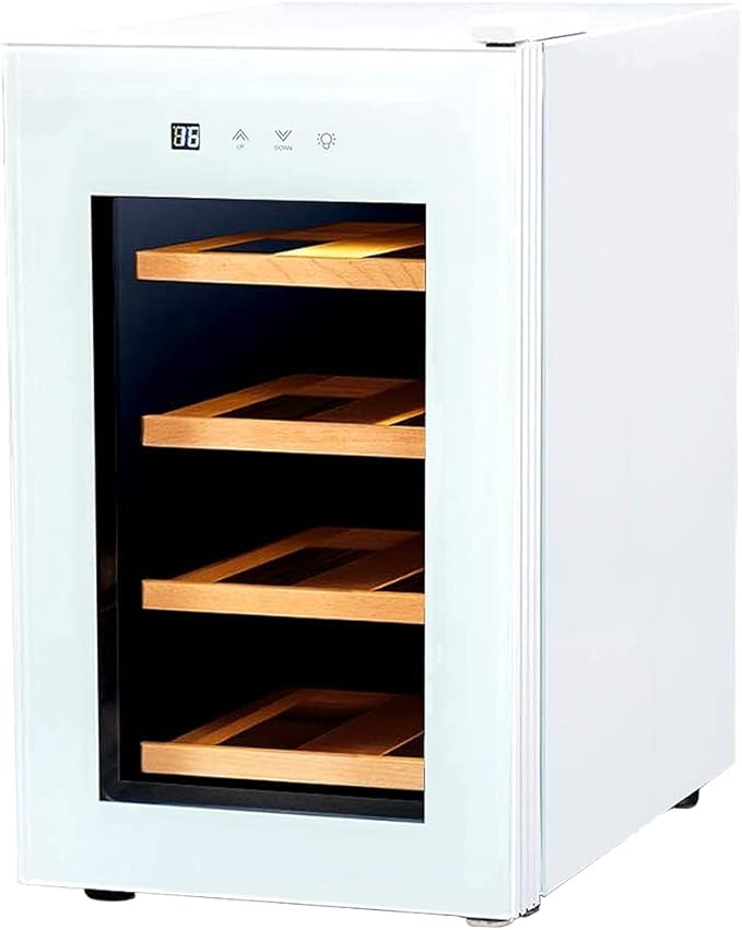 ワインセラー 8本収納 BWC-008P(W) ホワイト 日本メーカー製ペルチェ採用 コンパクトモデル 静音式 国内サポートセンター 振動抑制 省エネ LEDライト搭載 木製棚 温度設定4-22℃