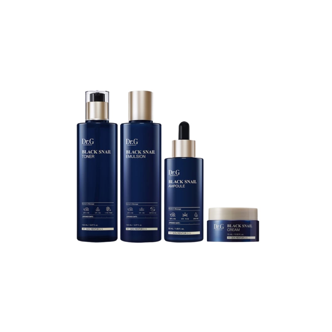 ブラックスネイル プレステージセット(トナー150ml+エマルジョン150ml+アンプル50ml+クリーム15ml)韓国コスメ