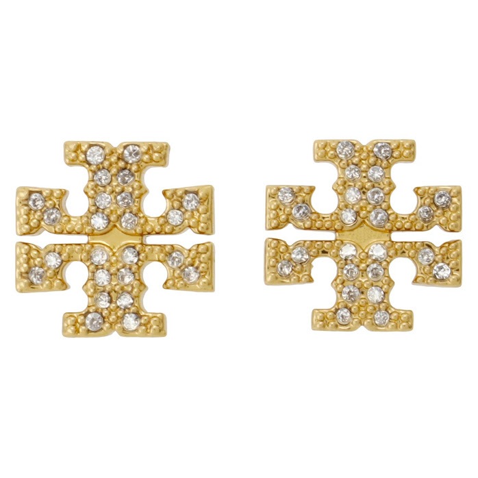 ピアス ダブルT ロゴ 53423 783 キラ パヴェ スタッズ レディース アクセサリー Kira Pave Stud Earring ゴールドピアス