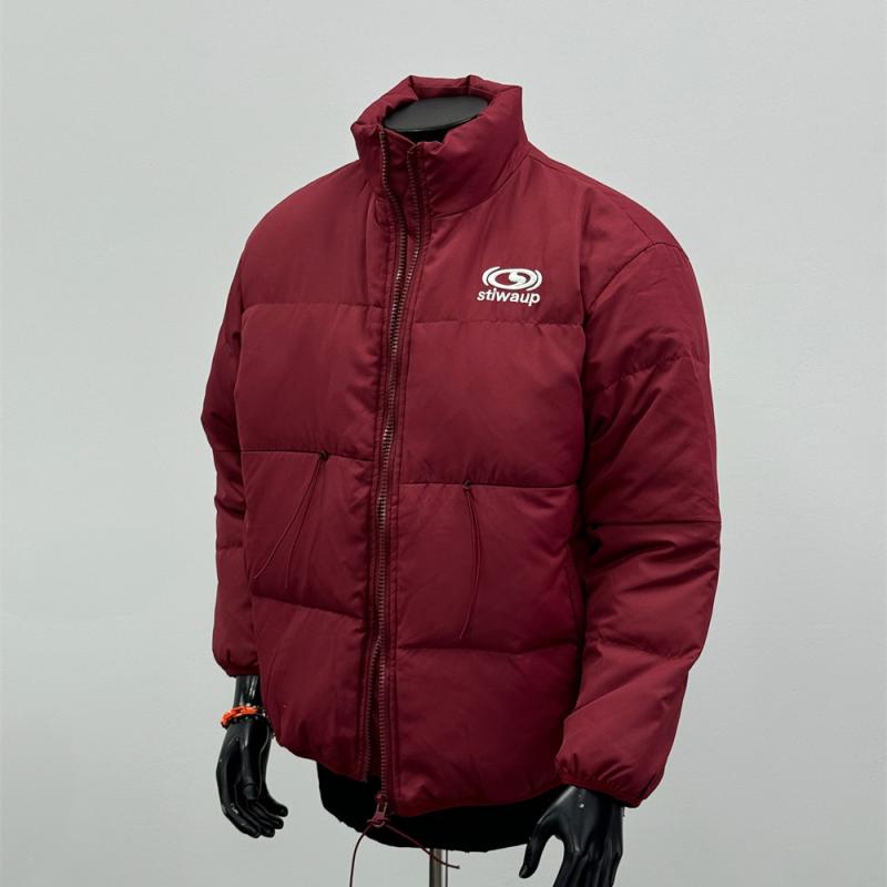 秋冬 コーデ メンズ 服 シンプル ファッション オシャレ 大人 かっこいい 大きいサイズ ストリート 紳士服 レトロ 綿服 シンプル スタンドカラー ジャケット 赤 YR