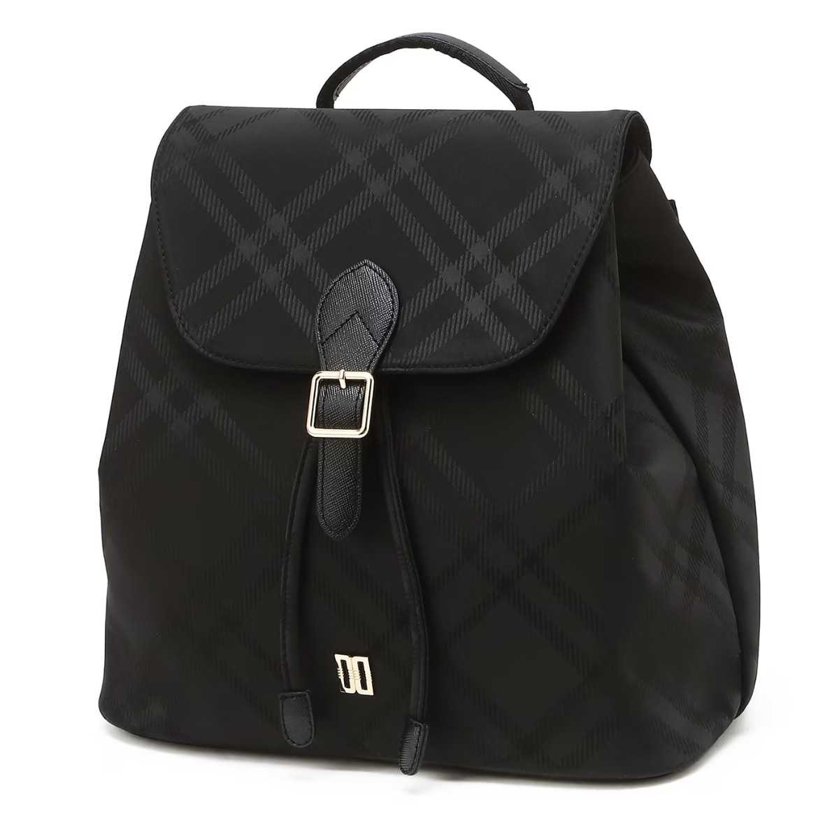 ブラックハウスチェック柄 軽量バックパック デイリートラベルバッグ 洗練されたデザイン韓国ソウル発