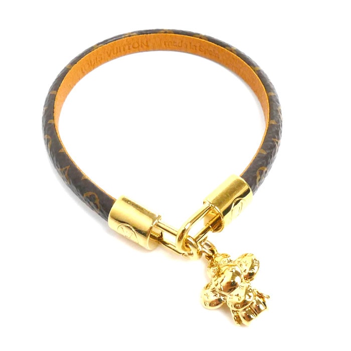 LOUIS VUITTON ルイヴィトン モノグラムキャンバス カーフ ブレスレットヴィヴィエンヌ ブレスレット M6773 BC1291 19 M レディース 中古