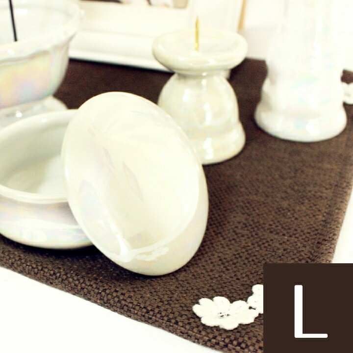 ミニ仏壇 仏壇用マット ブラウン Lサイズ 18号 敷き物 マット 経机 ミニ仏具 仏前 手元供養 ご供養 犬 猫 ペット供養にも かわいい おしゃれ