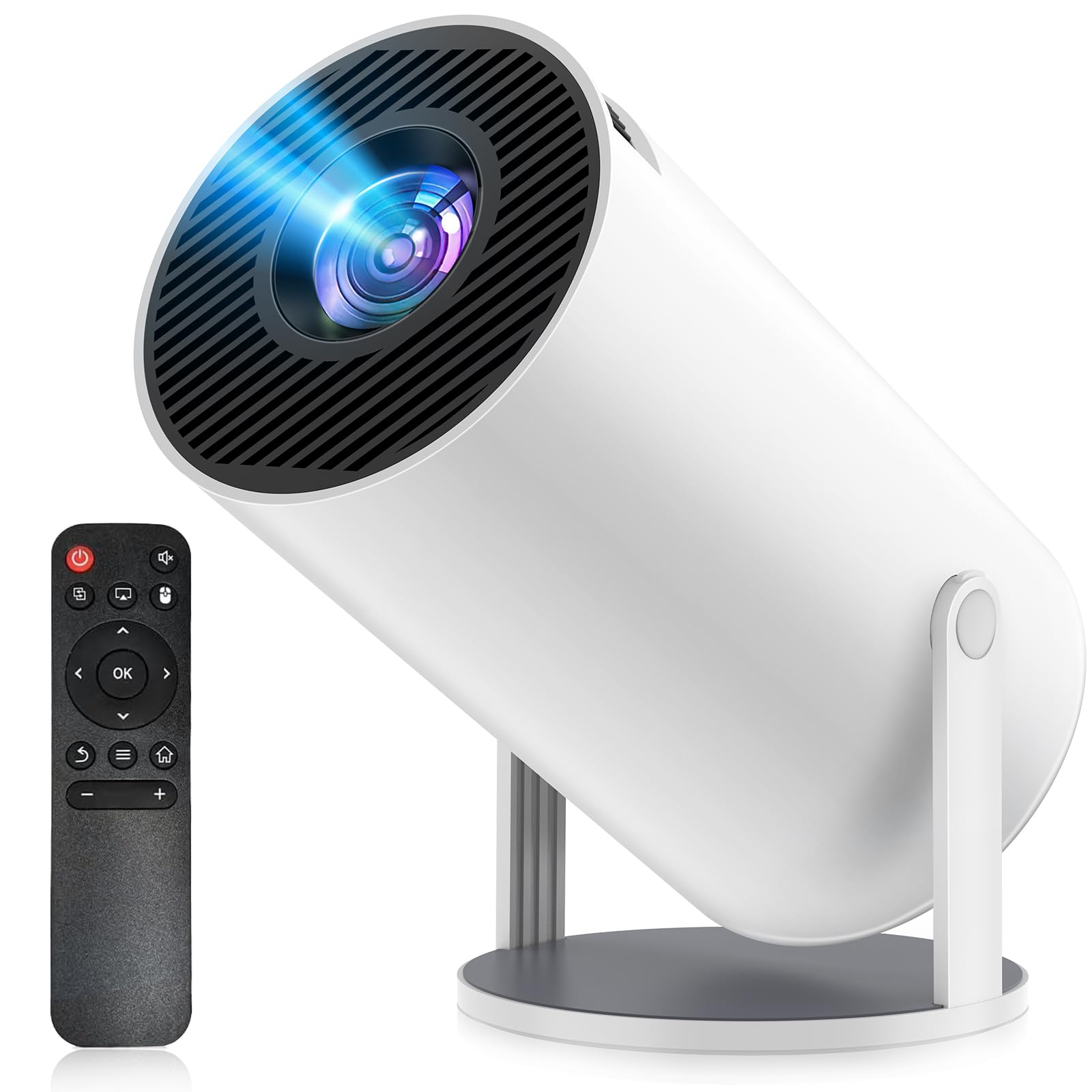 プロジェクター 家庭用【2025年進化モデル】プロジェクター 小型 20000LM 1080P 270回転 4K対応 天井投影 Wi-Fi6瞬間接続 Android TV搭載 Bluetooth5.