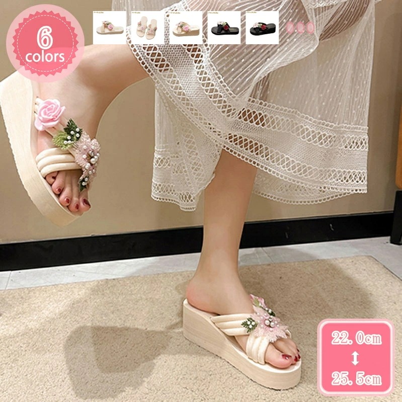 1000円OFFクーポン ビーチサンダル レディース 厚底 軽い サンダル 歩きやすい ヒール リボンサンダル 海 痛くない 女の子 レジャー用 タウン用 女性用 履き心地 おしゃれ かわいい 軽量