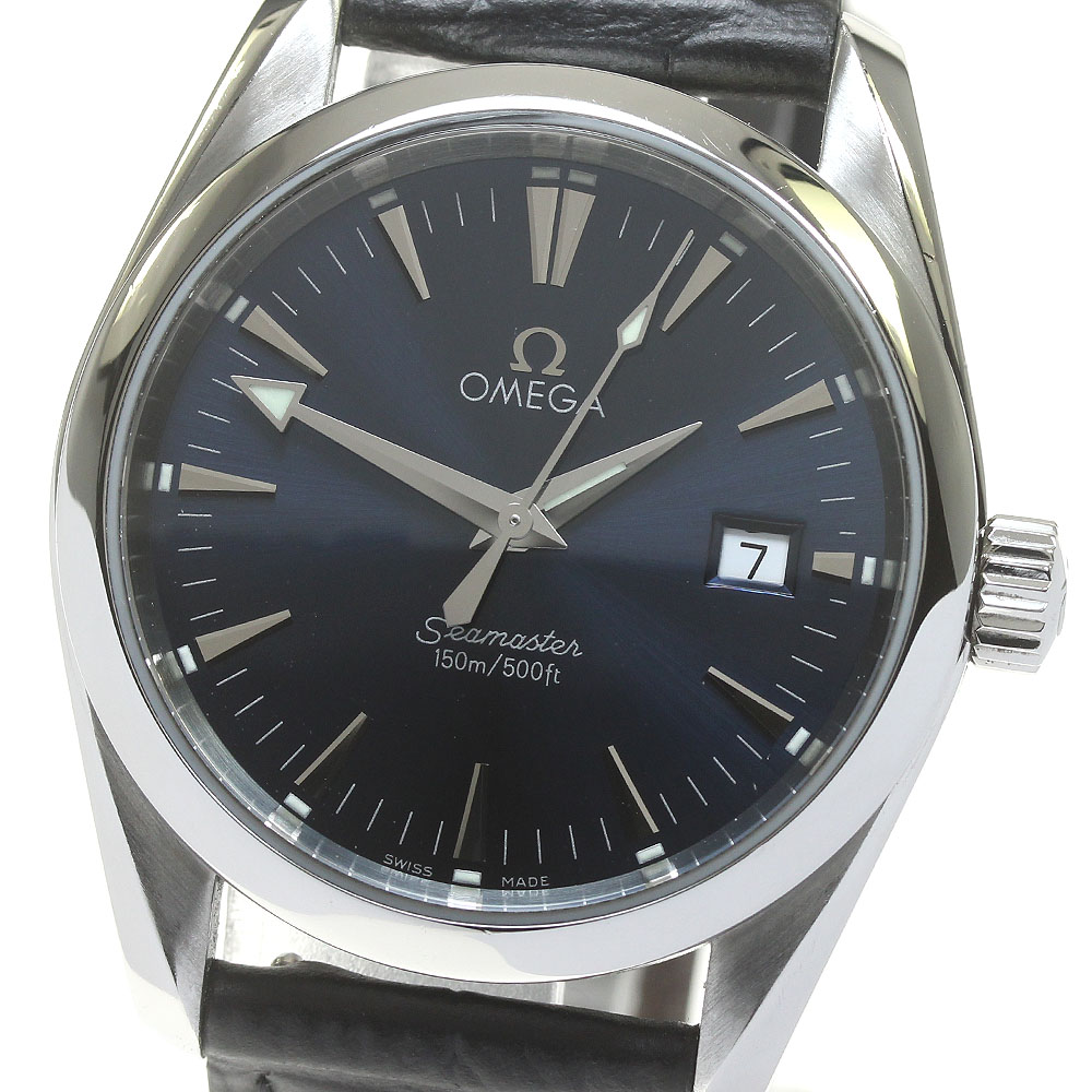 オメガ OMEGA 2518.80 シーマスター アクアテラ デイト クォーツ ボーイズ 箱・保証書付き_850160【中古】