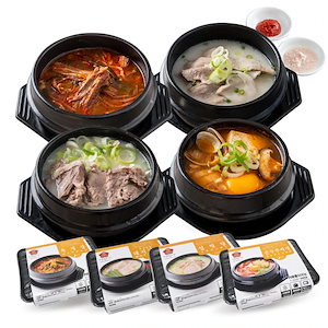 韓国料理 スープ食べ比べセット お取り寄せ テジクッパ ソルロンタン スンドゥブ ユッケジャン ミールキット 韓国食品 韓国グルメ