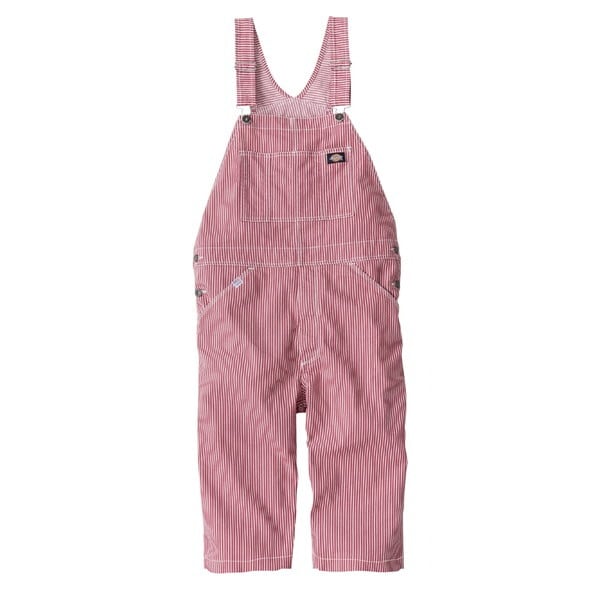 コーコス D-7103 レッド S オーバーオール ショート丈