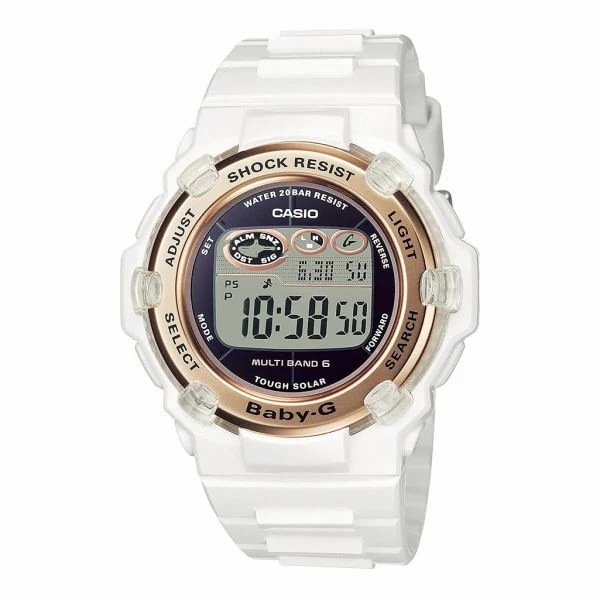 取寄品 正規品 CASIO腕時計 カシオ BABY-G ベイビージー デジタル表示 丸形 ソーラー 20気圧防水 BGR-3003U-7AJF レディース腕時計