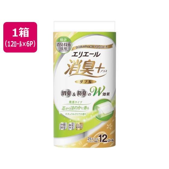 エリエール 消臭+トイレットティシュー ダブル 25m12ロール×6P 大王製紙