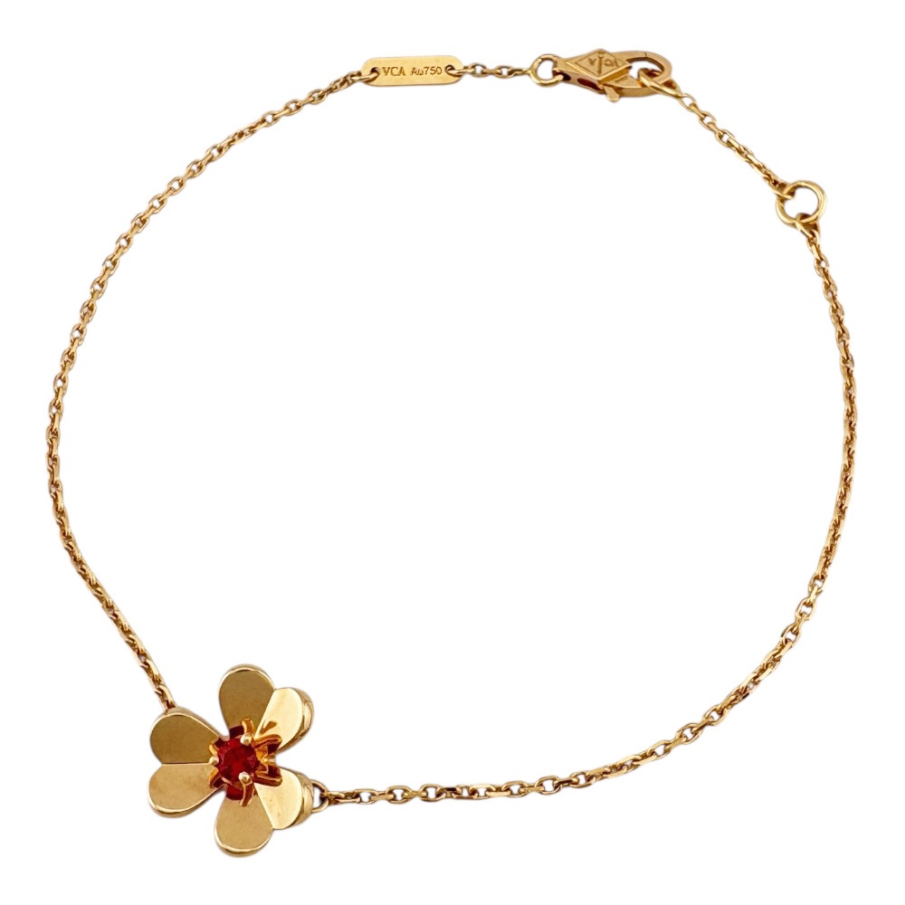 ヴァンクリーフ＆アーペル フリヴォル ブレスレット 18金 K18ピンクゴールド ルビー Van Cleef & Arpels 中古 美品