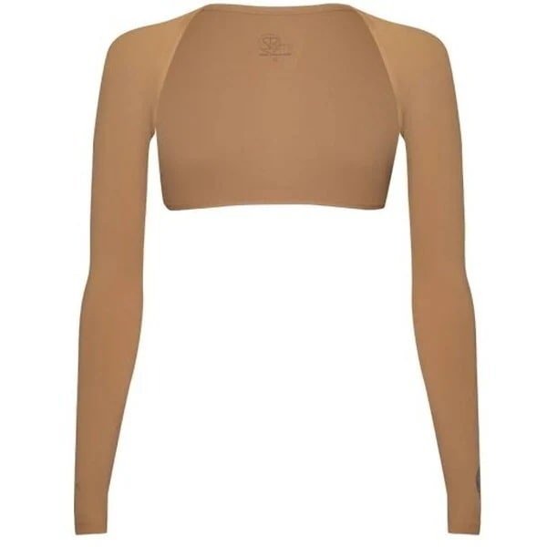 スパームス SParms Shoulder Wrap Latte XSサイズ アームスリーブ 肩まで ラテ(ブラウン) 冷感 紫外線カット マラソン ピックルボール サイクリング