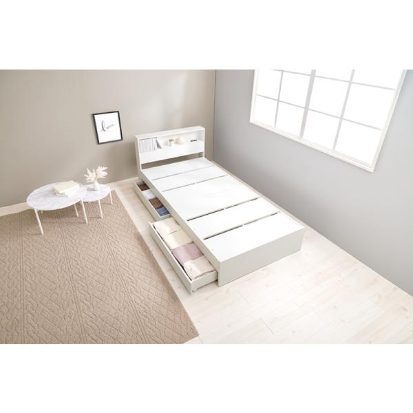 ベッド 引き出し収納 頑丈 シングル すのこ ベット 棚 ヘッドボード コンセント 通気性 スノコ床 耐荷重350kg