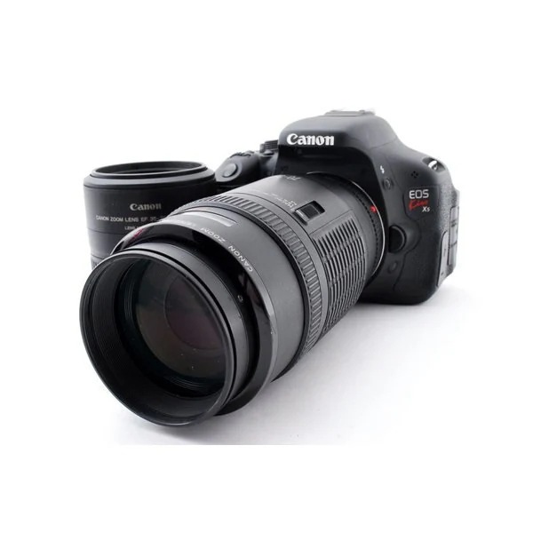 【中古】キヤノン Canon EOS Kiss X5 標準&望遠ダブルズームセット 美品 ストラップSDカード付き