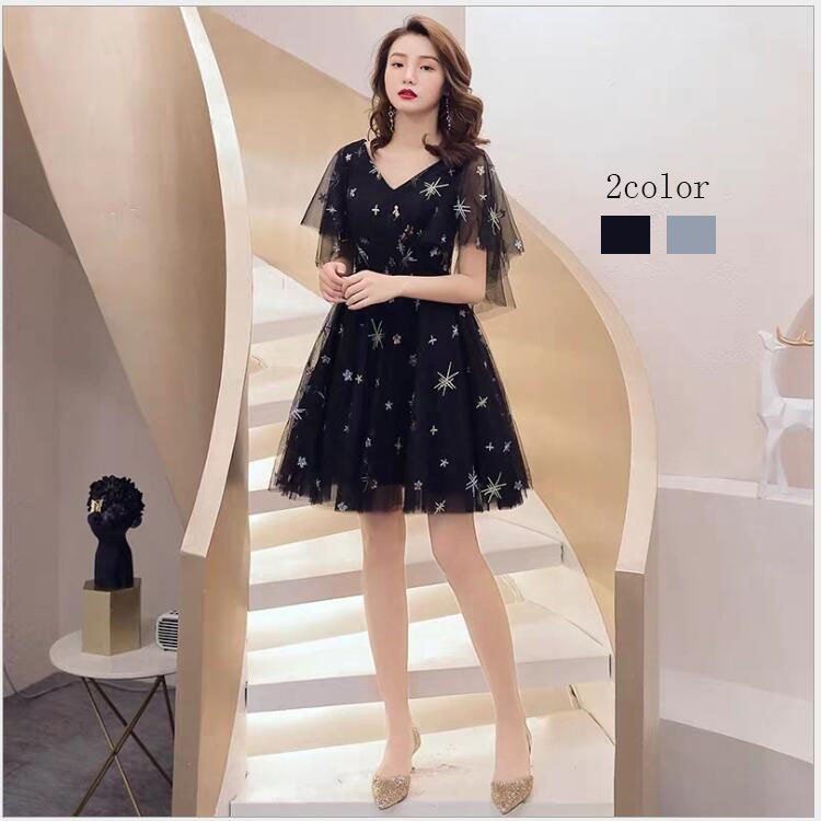 フォーマルドレス パーティードレス ミニドレス 結婚式ワンピース ウエディングドレス お呼ばれ 二次