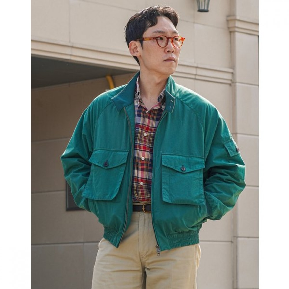 [25SS] [ザガイズコラボレーション] グリーンマルチポケットヘリントンストアHZJU5B881E2
