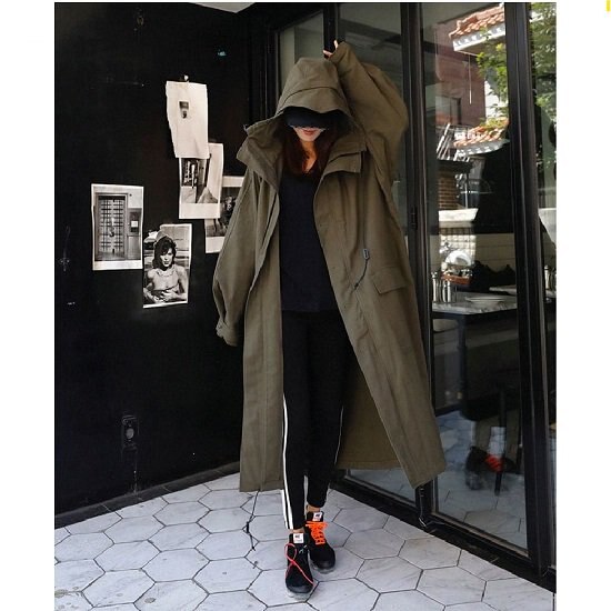 【取寄：納期2週間】コート レディース ロング丈 フード付き トレンチコート ゆったり 体型カバー 大きいサイズ トレンチコート レディース かわいい おしゃれ コート トレンチ レディース ロング丈