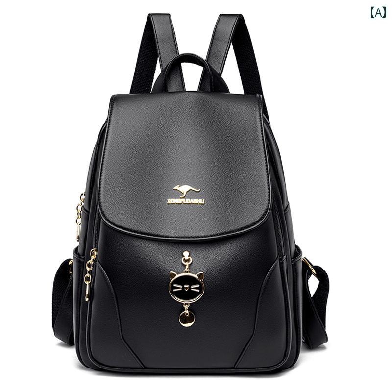 リュック　バッグ　アウトドア 革 レディース バック パック旅行 カジュアル 中年大容量 ソフト 牛革