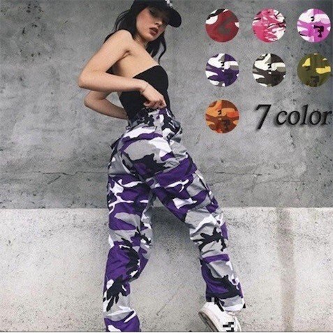 ミリタリー パンツ 迷彩柄 ユニセックス レディース 大きいサイズ パンツ 軍パン 7色 ヒップホッ 5,624円