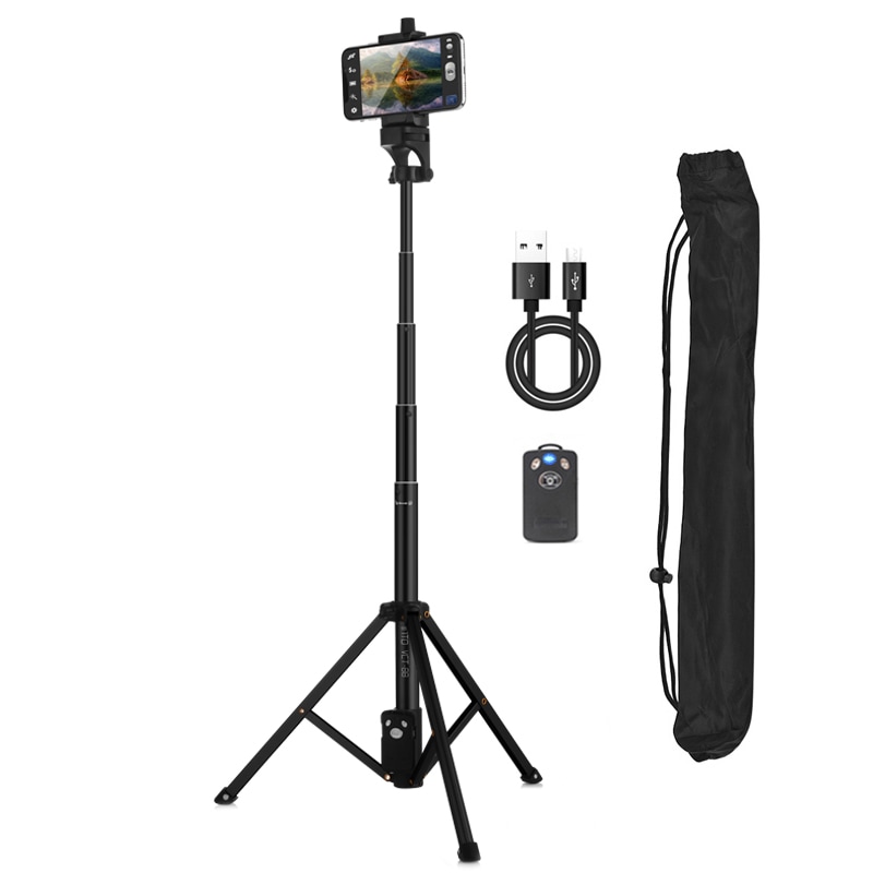 （TF018）INTO高強度2in1のBluetooth三脚自撮り棒134cm VCT-88 /韓国