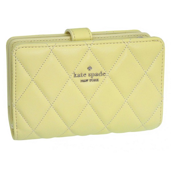 ケイトスペード 財布 レディース 二つ折り財布 アウトレット レザー イエロー WALLETS MED COMBIFLD KN755-700 KATE SPADE