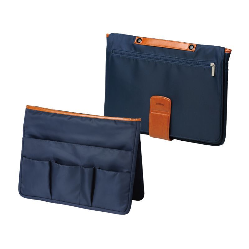 （まとめ買い）ソニック ユートリム ブリッジケース バッグ A4 13.3インチノートPCサイズ ネイビー UT-1256-K [x3]