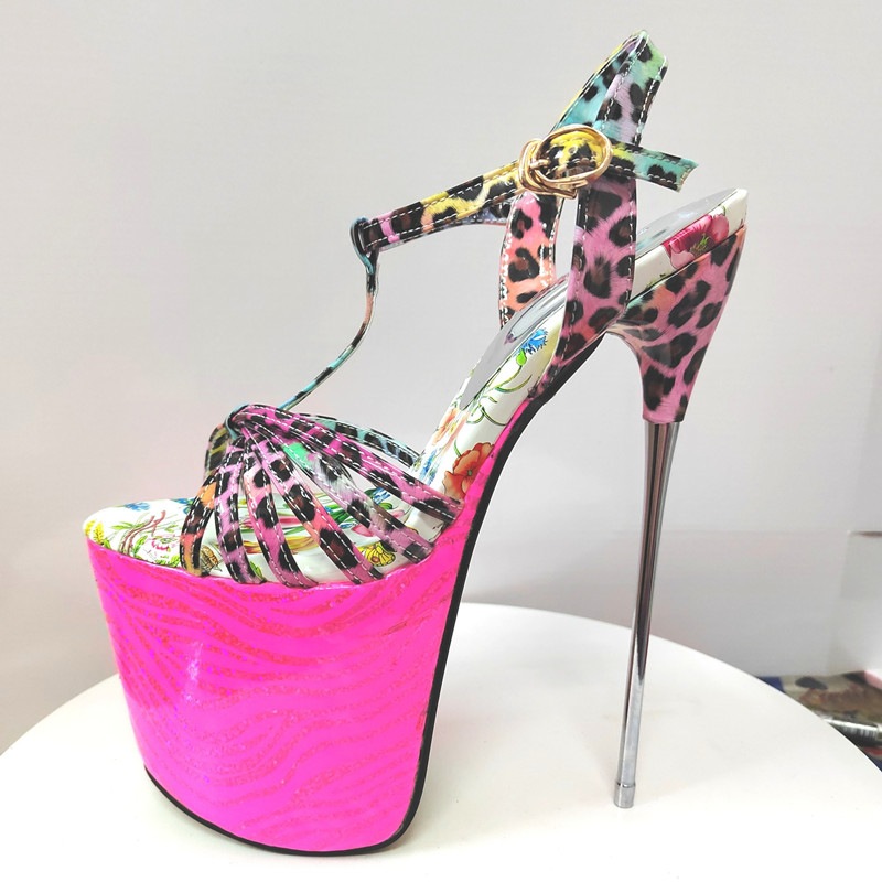 19cm鋼細ヒール春夏新型欧米超高ヒール大ヤードファッションサンダル女靴