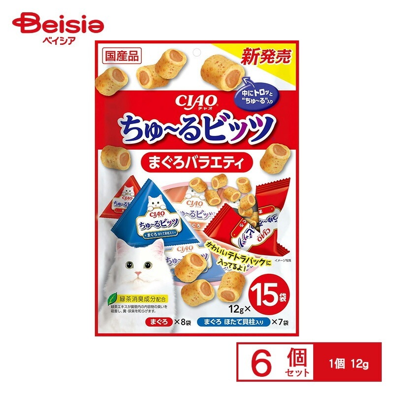 チャオちゅーる いなば食品 チャオちゅ～るビッツまぐろバラエティ12g ×6個