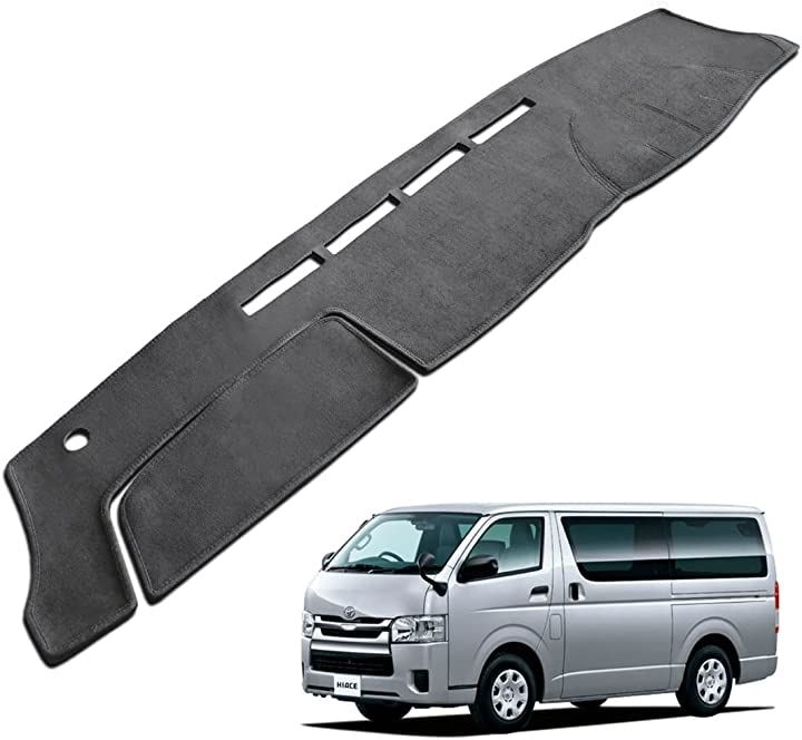 トヨタ ハイエース 200系 標準ボディ用 ダッシュボードカバー ダッシュボードマット 専用設計 反射防止 日焼け防止 車内インテリア ブラック