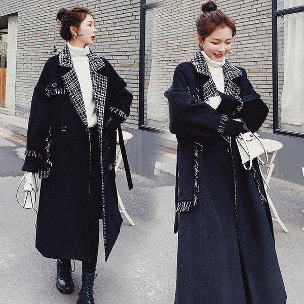 チェスターコート レディース 秋冬 40代 チェスターコート 黒 ロング丈 ラシャコートひざ下 厚手