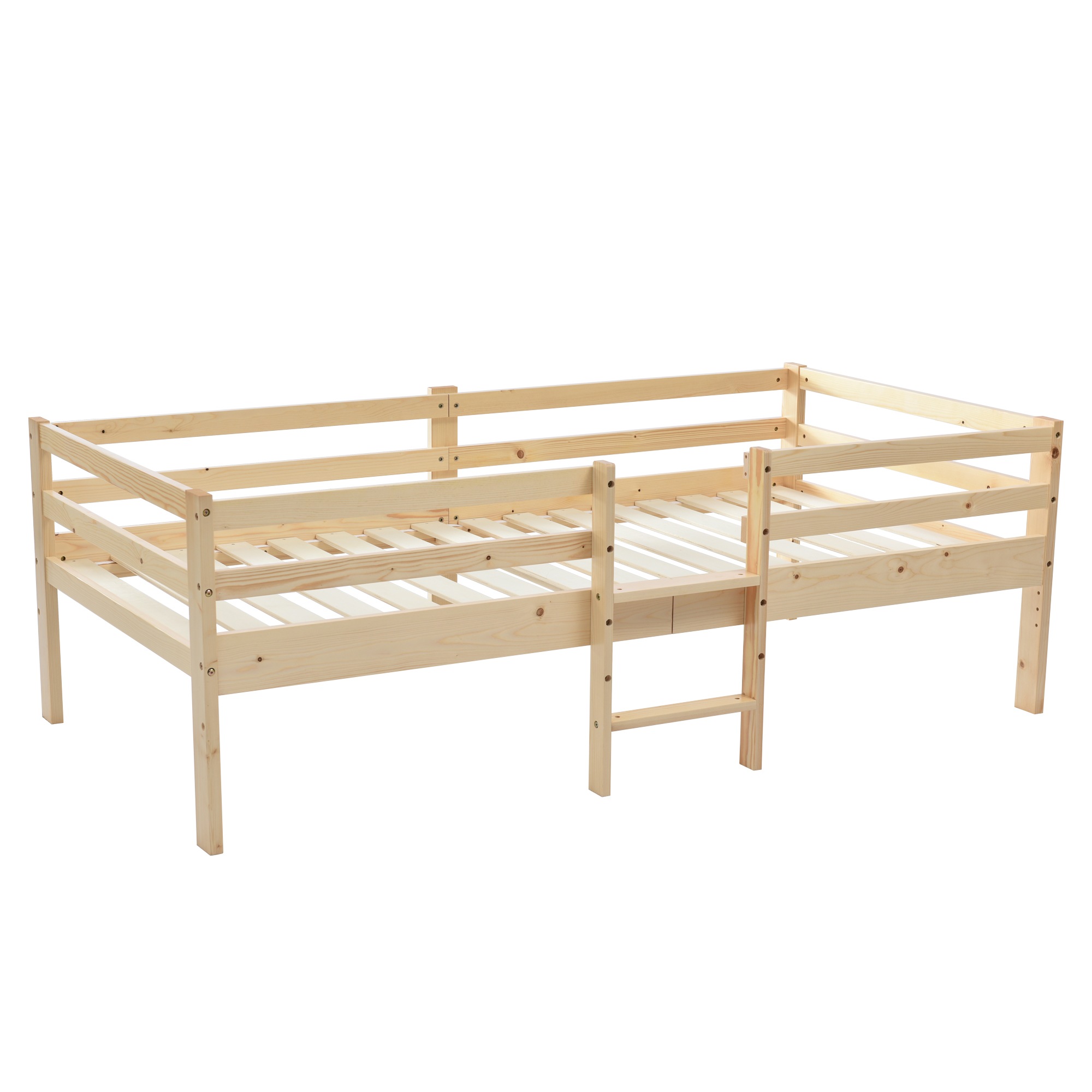 【22】国内入荷済元 WF304951 シングルベッド ロフトベッド ロータイプ ベッド ウッドベッド ベッド シングル 収納 北欧風 子供部屋 耐震