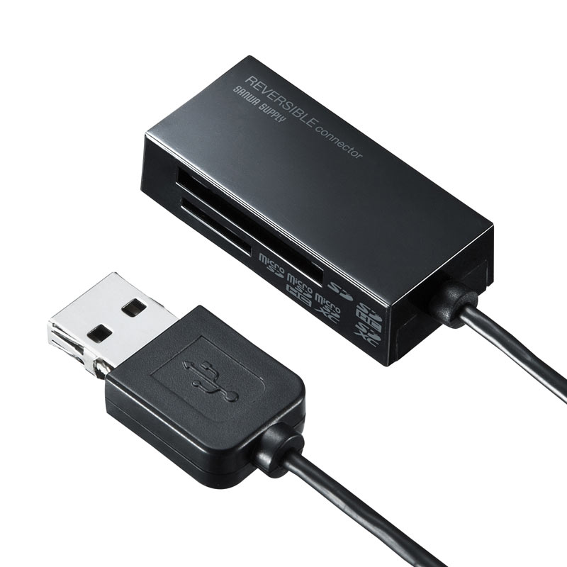 （まとめ買い）USB2.0 カードリーダー ADR-MSDU3BKN [x3]
