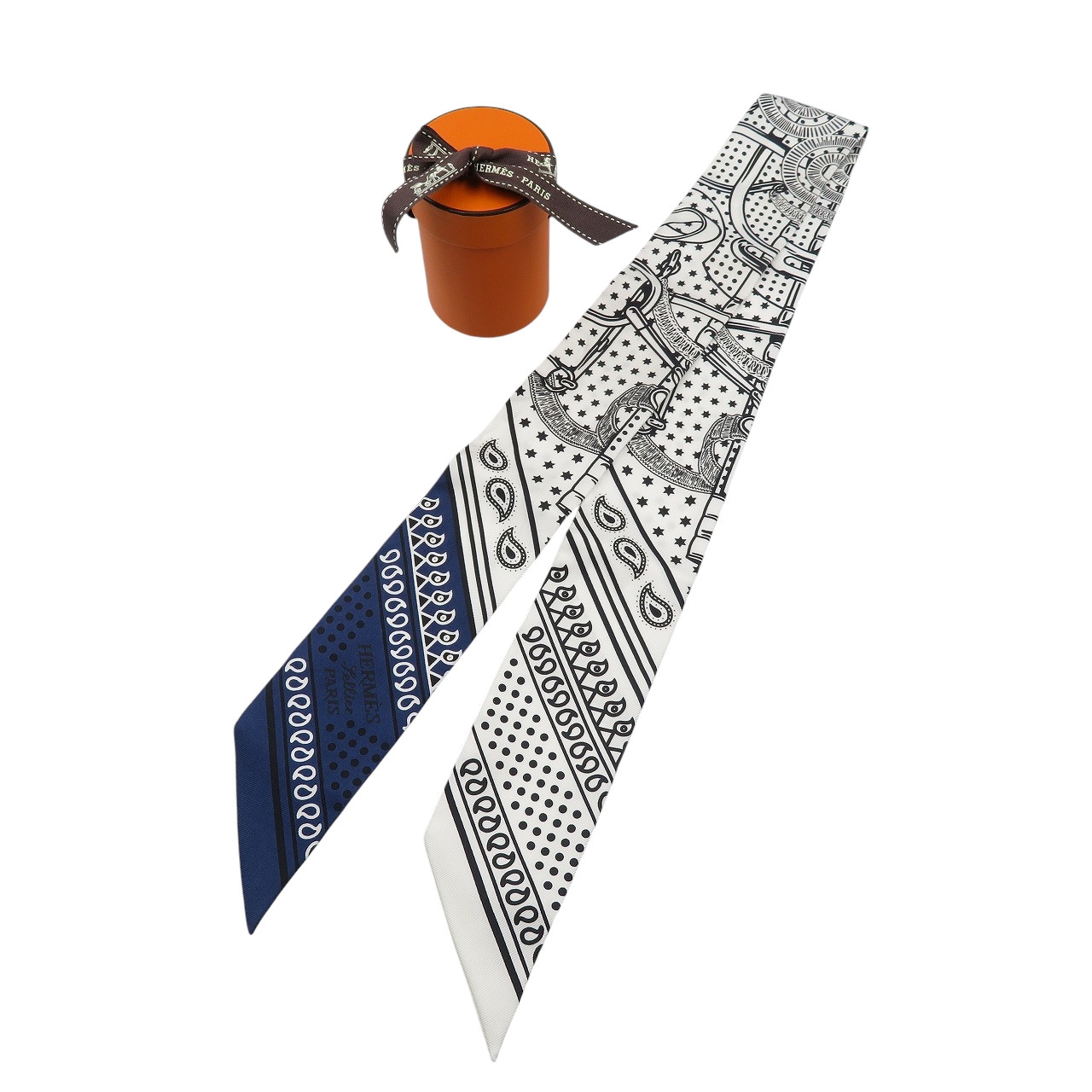 新品同様 ツイリー EPERON dOr 062978S スカーフ シルク ブラン 0541【中古】 レディース